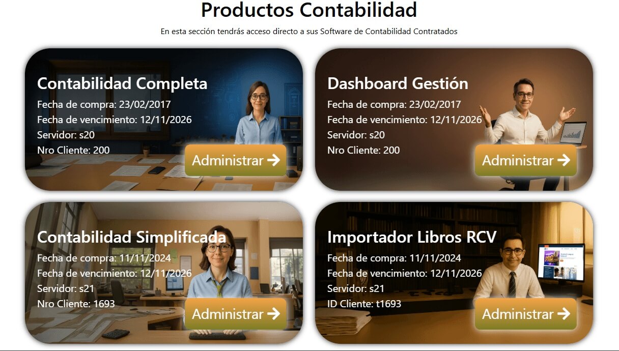 Pantalla del m&oacute;dulo de contabilidad